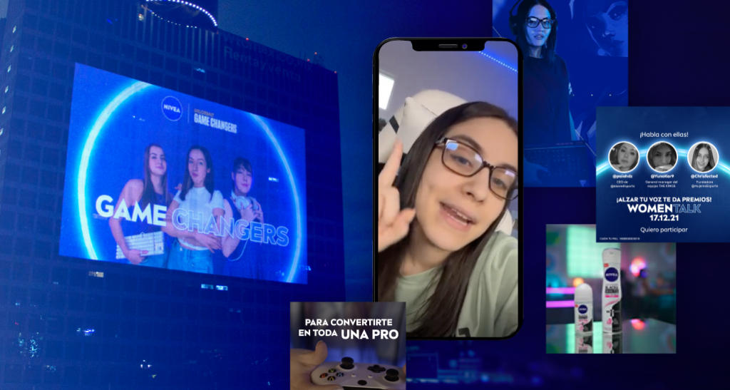Mujer conociendo la iniciativa de Nivea Gaming